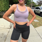 Lavender High Impact Mesh Sports Bra