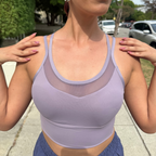 Lavender High Impact Mesh Sports Bra