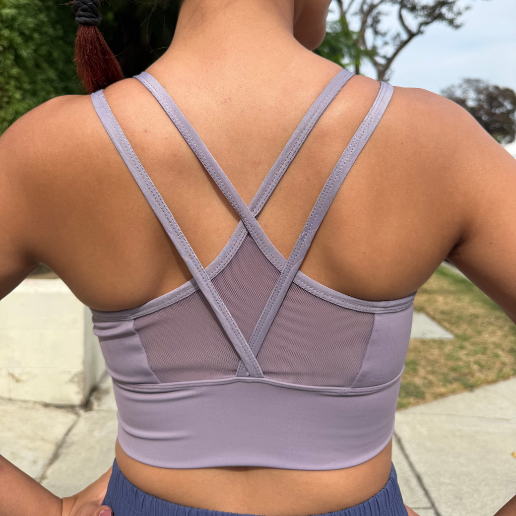 Lavender High Impact Mesh Sports Bra