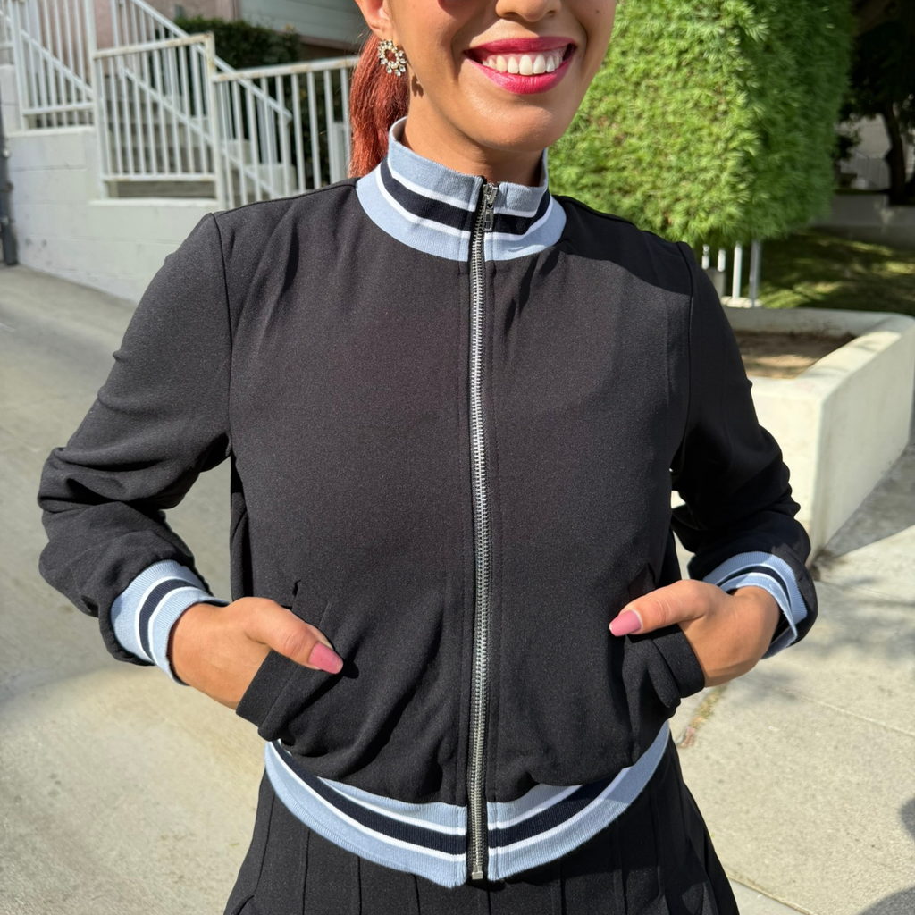 Chic Tennis Club Set - Shirt, Skirt & Sweater