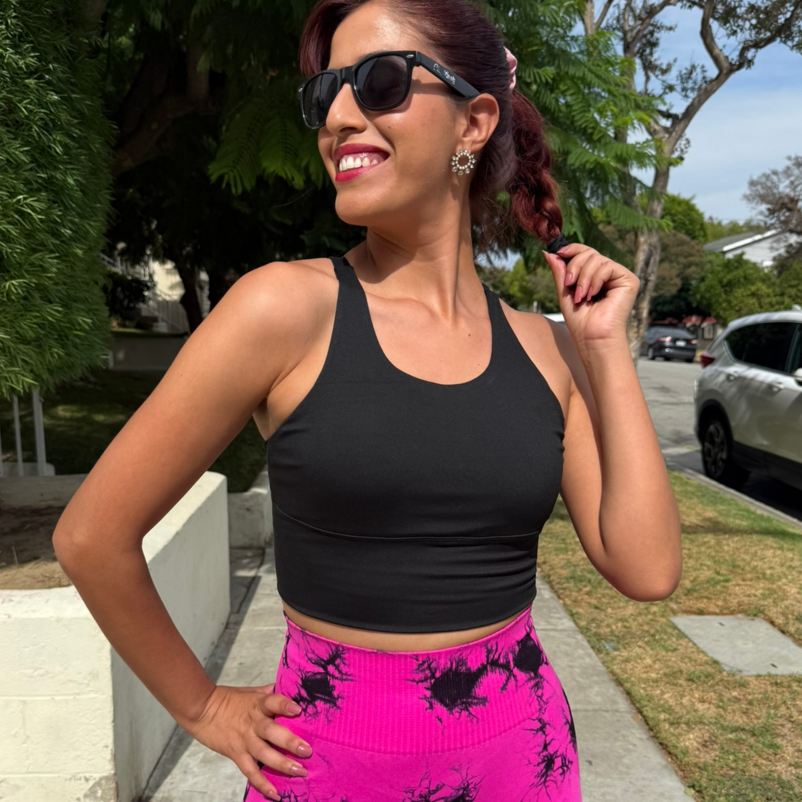 Black Buttery Soft Sports Bra Top