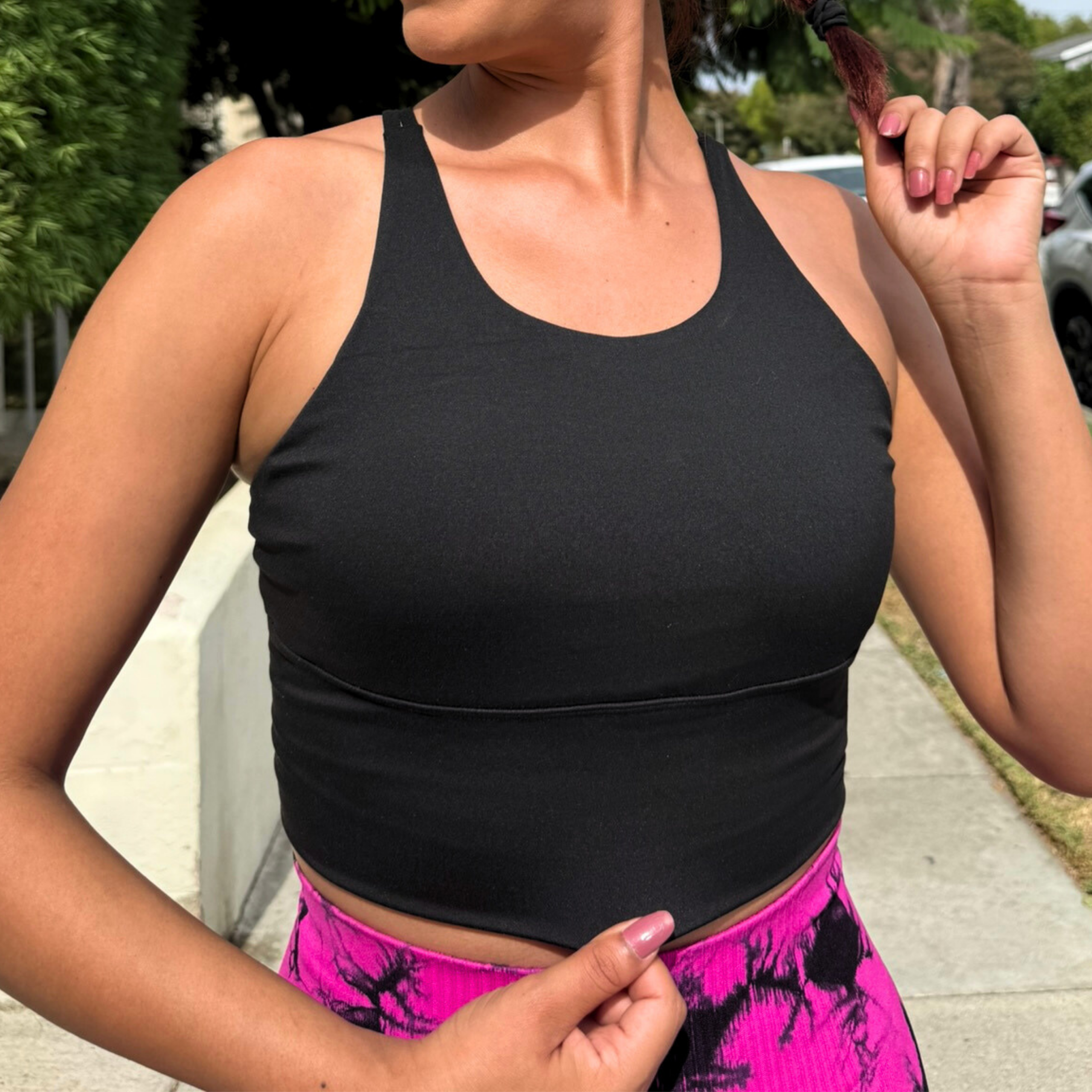 Black Buttery Soft Sports Bra Top