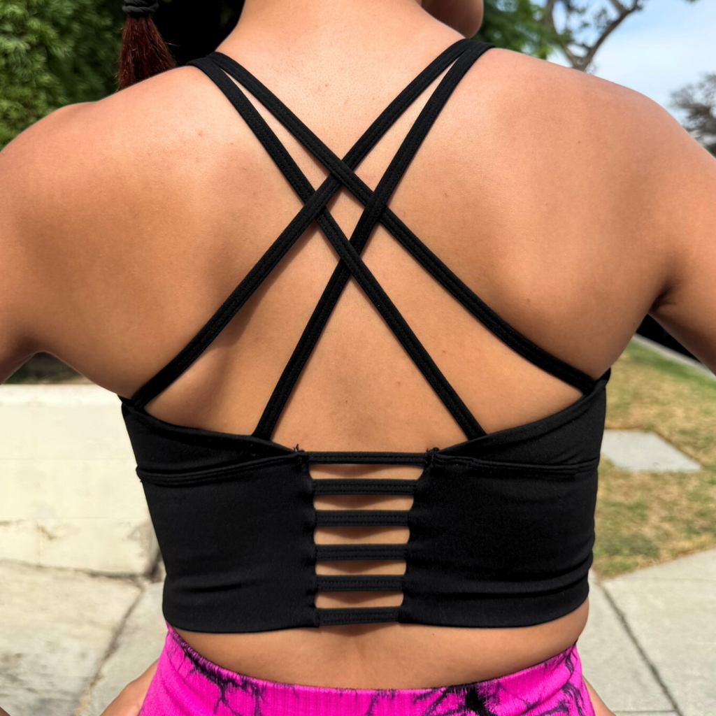 Black Buttery Soft Sports Bra Top
