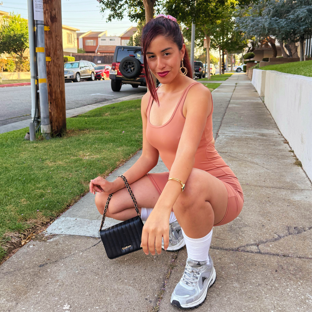 Burnt Orange Flex Appeal Romper