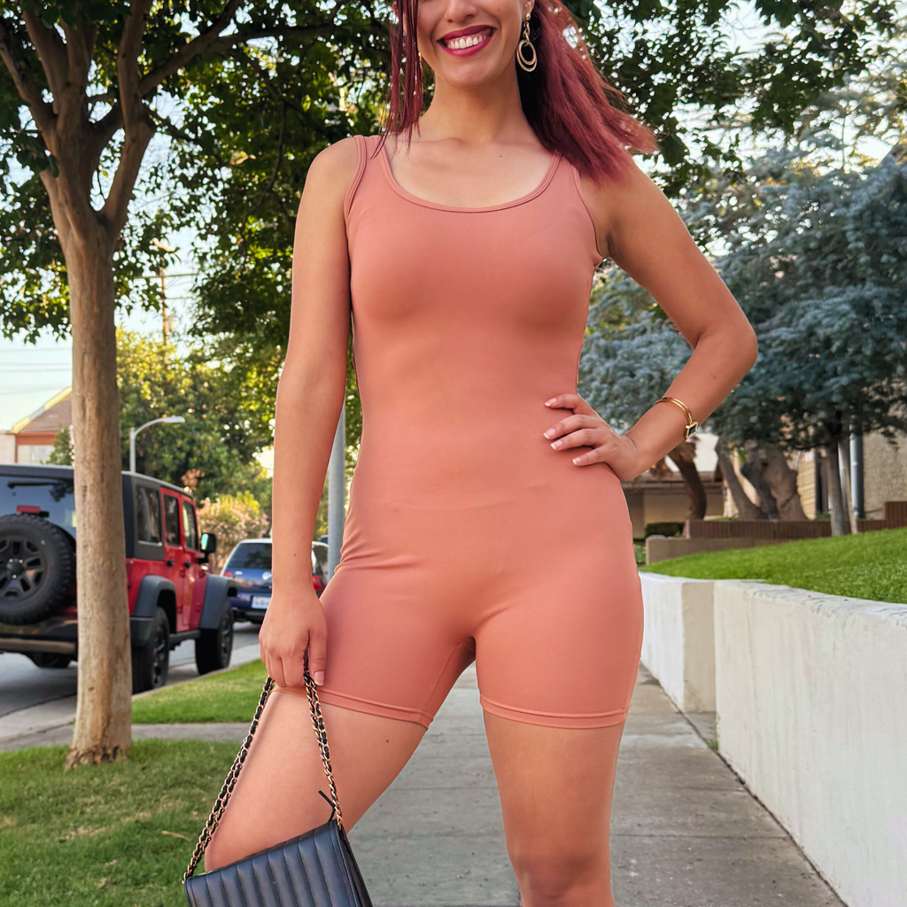 Burnt Orange Flex Appeal Romper