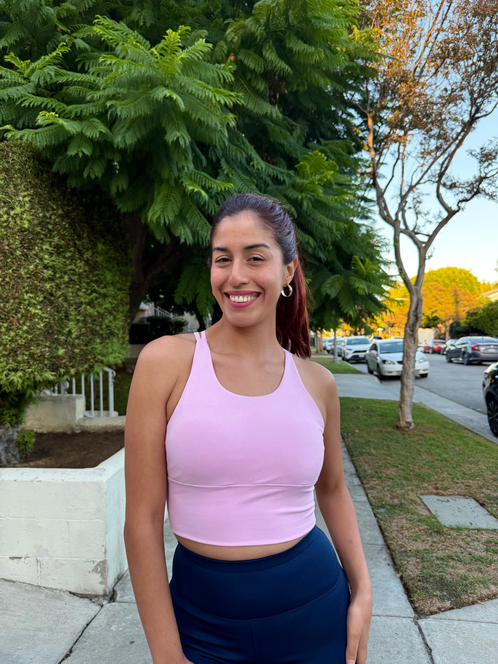 Baby Pink Butter-Soft Sports Bra Top