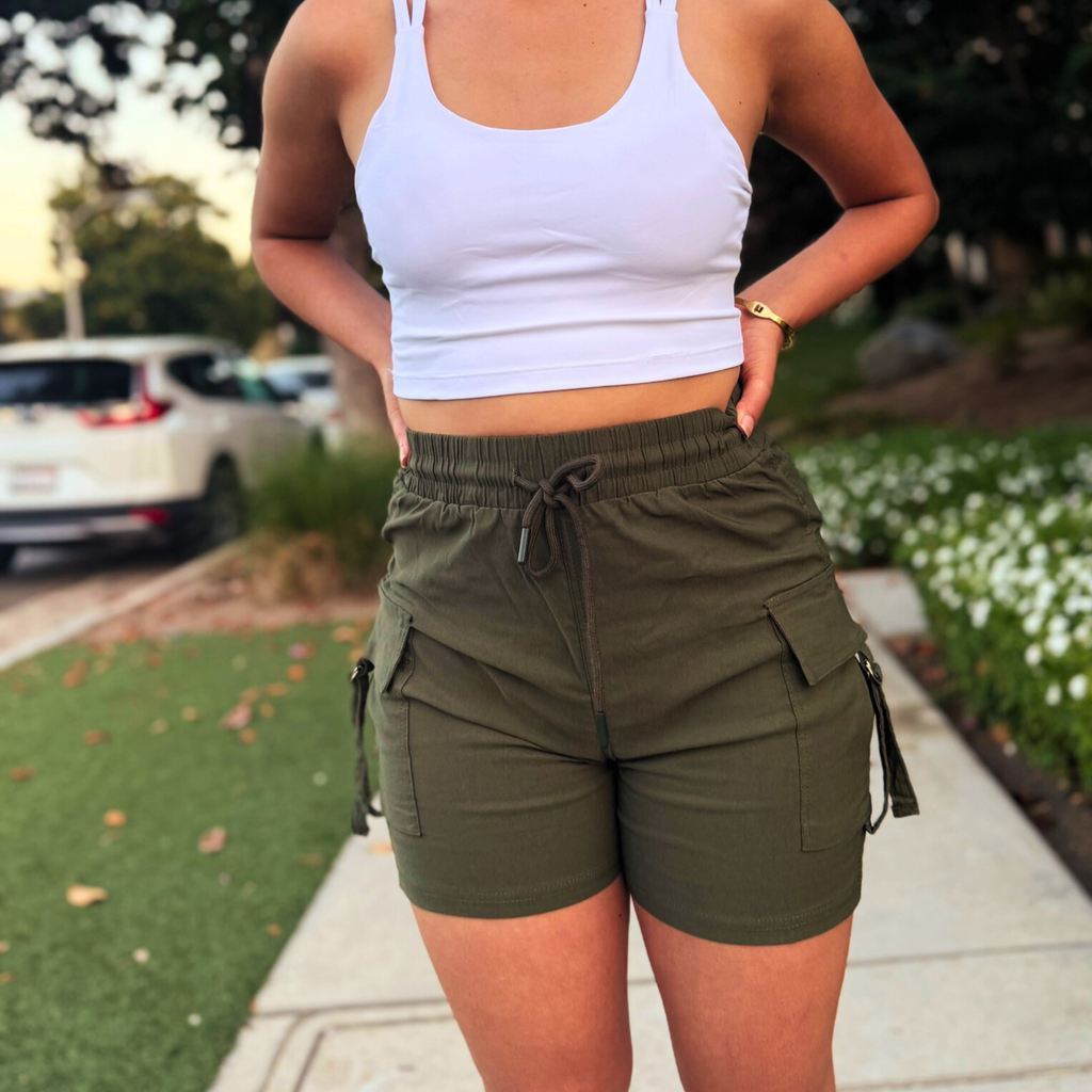 Olive Green Trailblazer Cargo Shorts