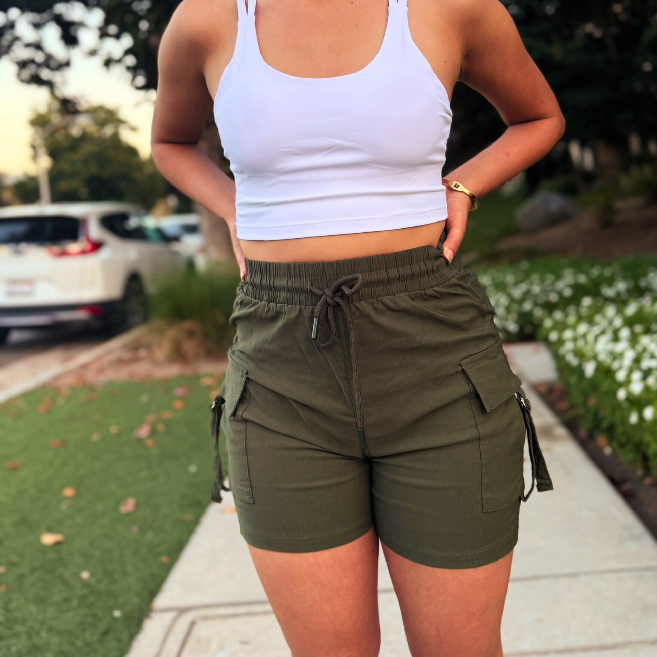 Olive Green Trailblazer Cargo Shorts