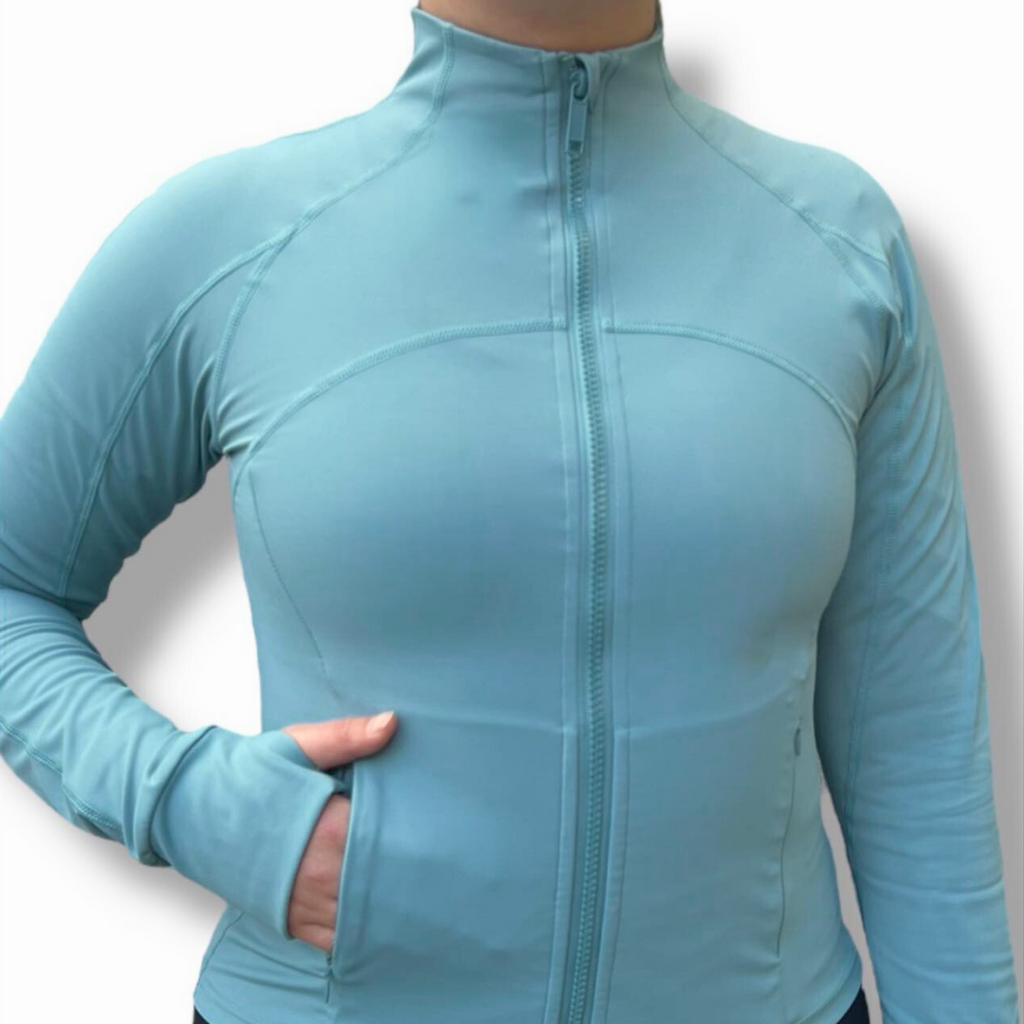 Aqua Blue Sculpt Define Jacket