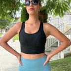 Black Cross Back Running Bra