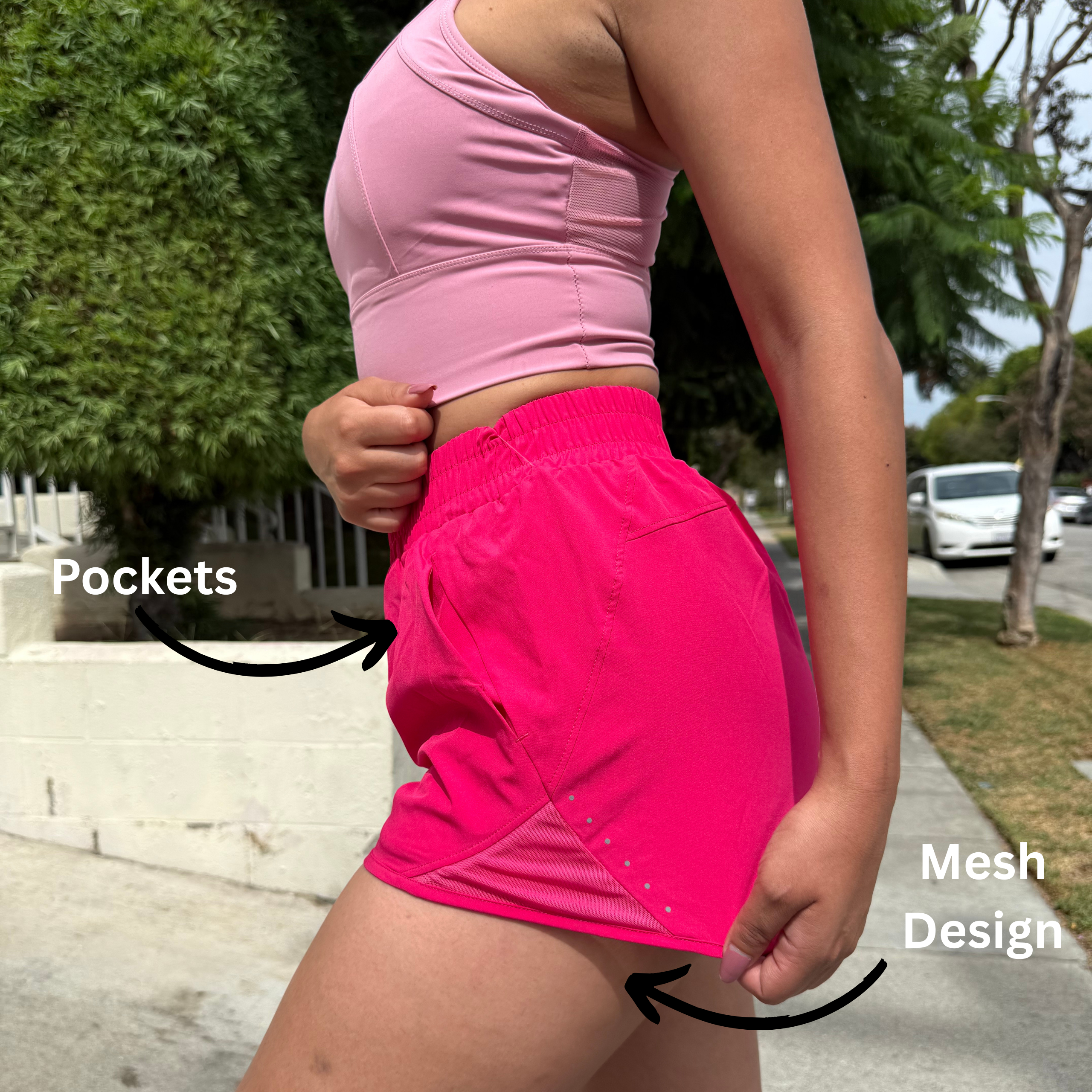 Pink Running Shorts