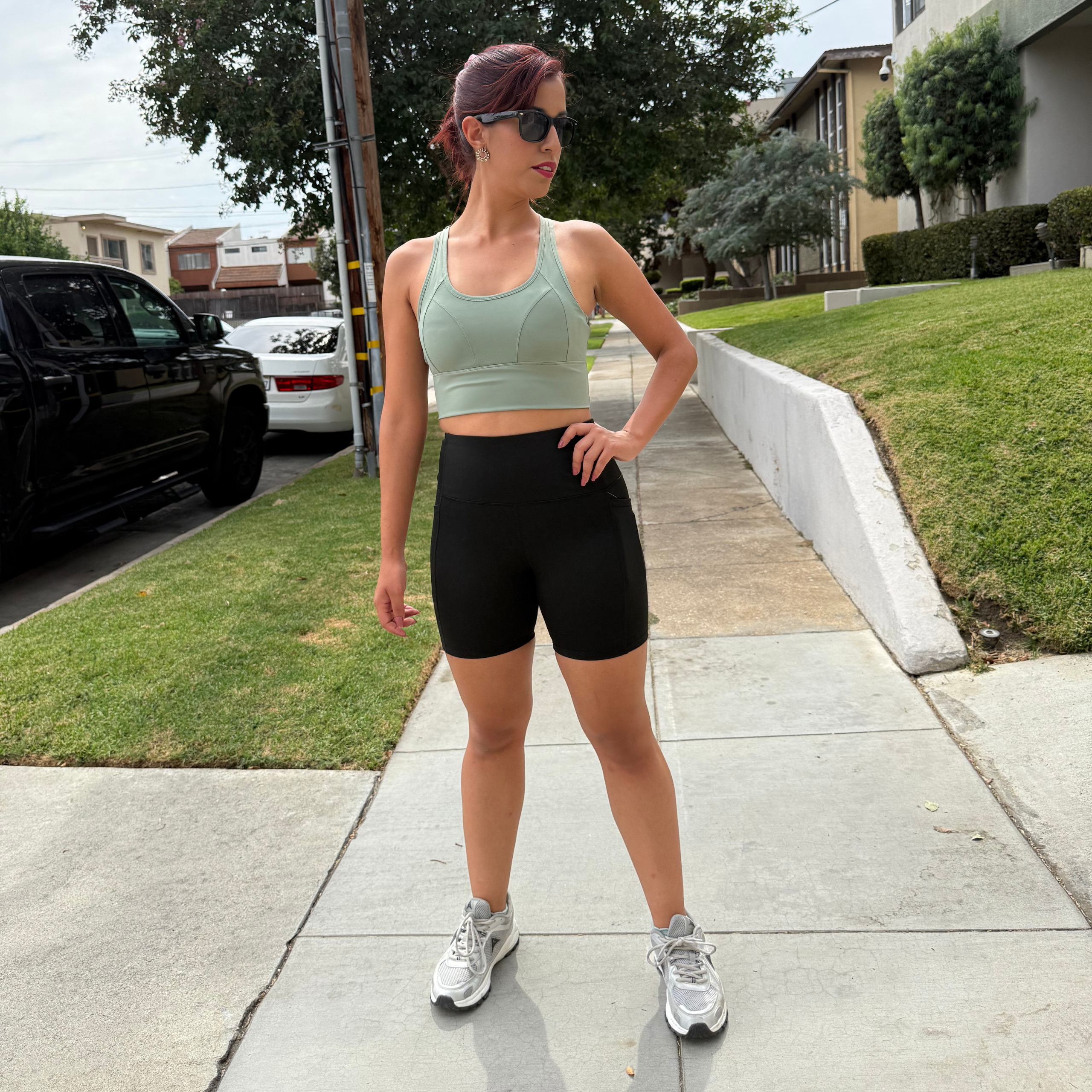 Black High Rise Biker Shorts