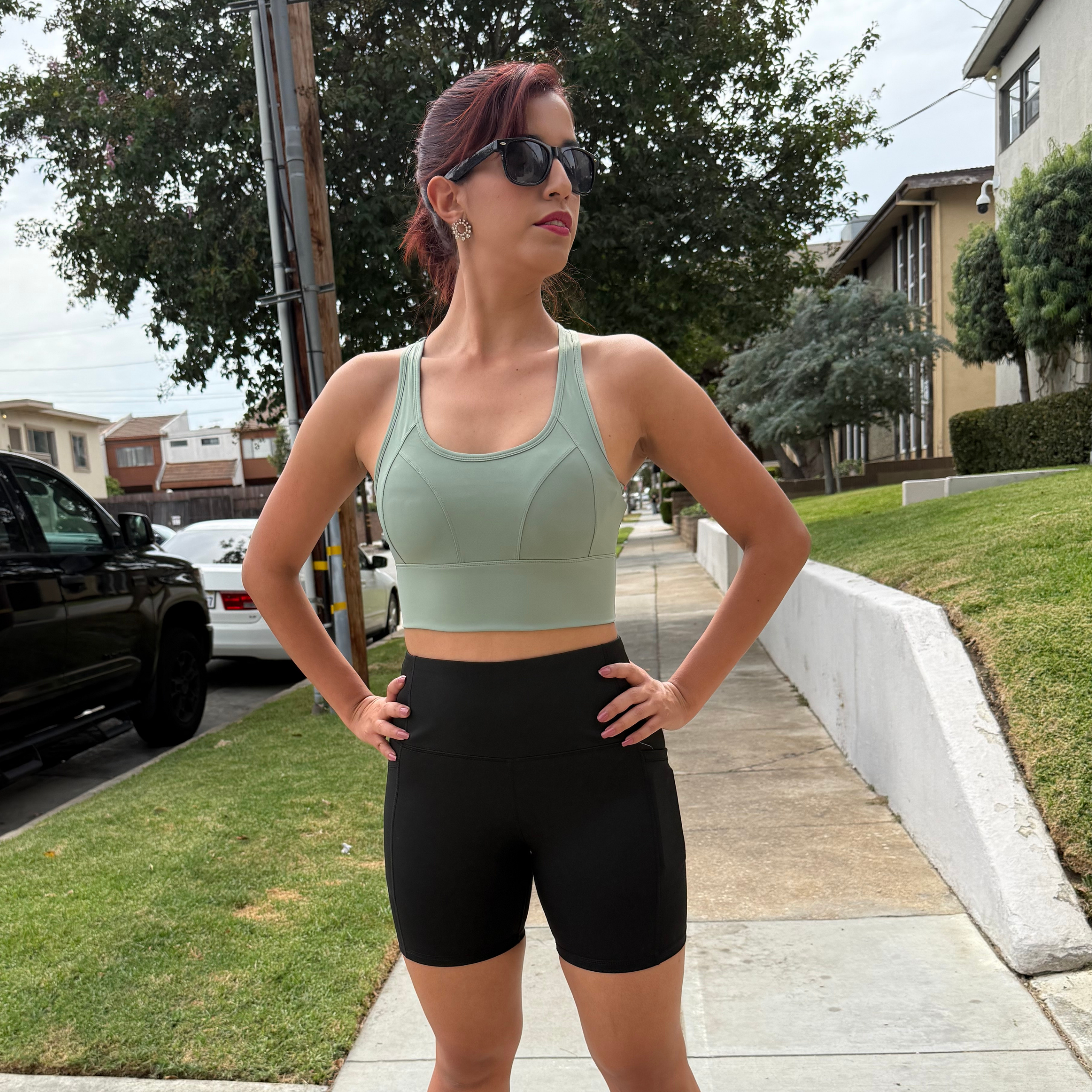 Black High Rise Biker Shorts