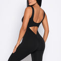 Black Flare Sculpt & Flow Jumpsuit