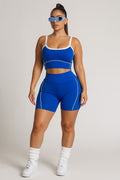 Royal Blue Power Shorts Set (Sports Bra + Shorts)