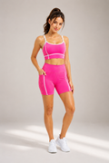 Power Sports Bra & Short Set (Electric Pink)