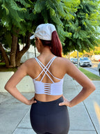 White Buttery Soft Sports Bra Top