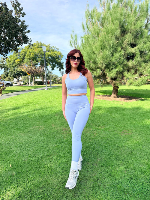 Cloud Blue High Waist Leggings