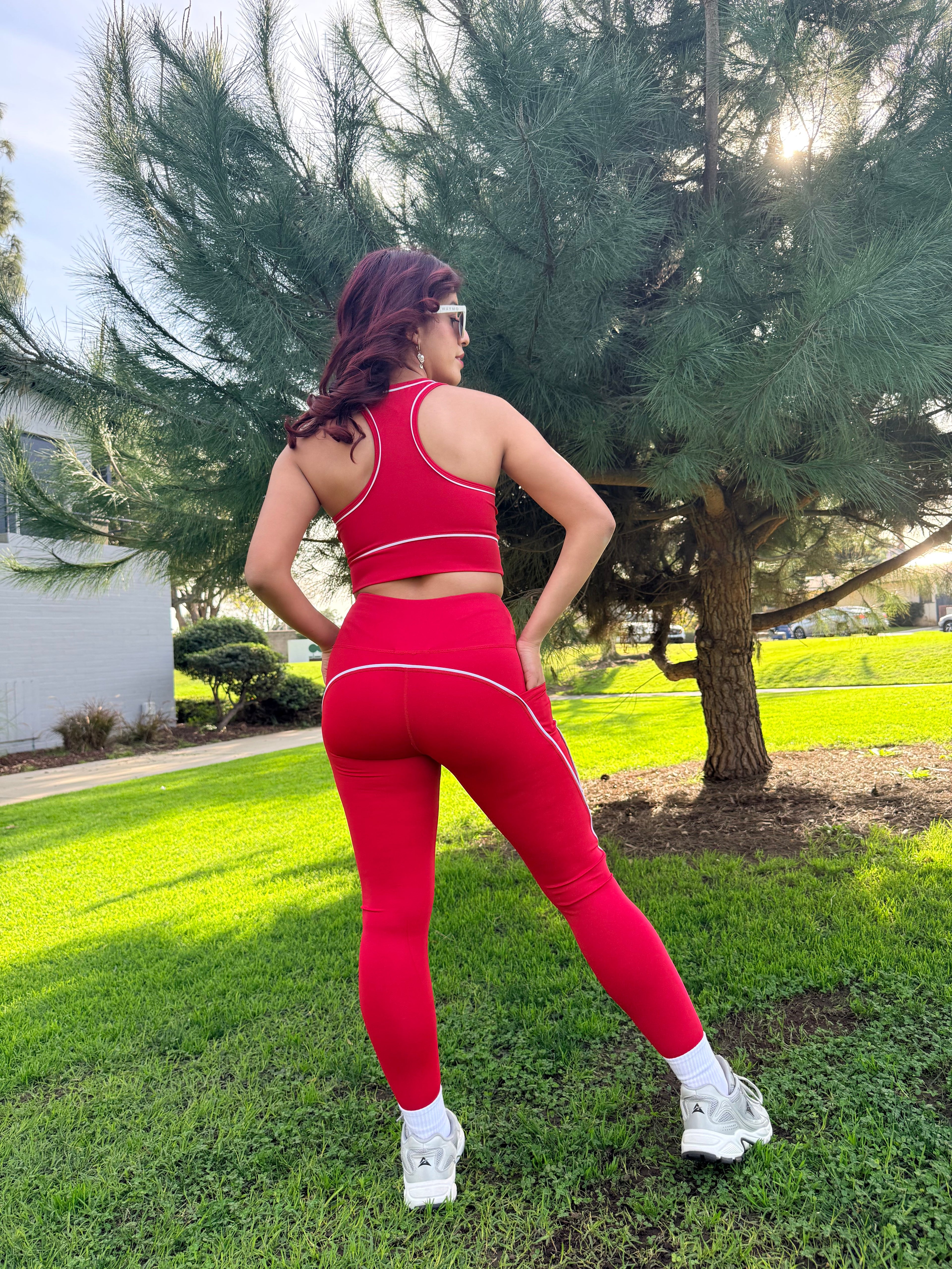 Cherry Cream Crop Leggings