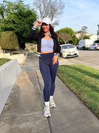 Navy Blue High Waist Leggings