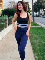 Navy Blue High Waist Leggings