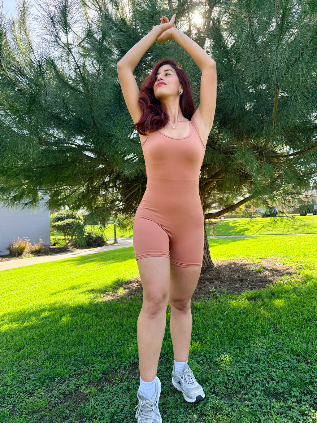 Burnt Orange Flex Appeal Romper