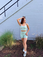Pastel Green Power Sports Bra