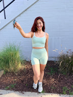 Pastel Green Power Sports Bra