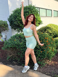 Pastel Green Power Sports Bra
