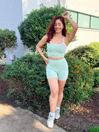 Pastel Green Power Sports Bra