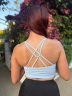 Baby Blue Oomph Sports Bra
