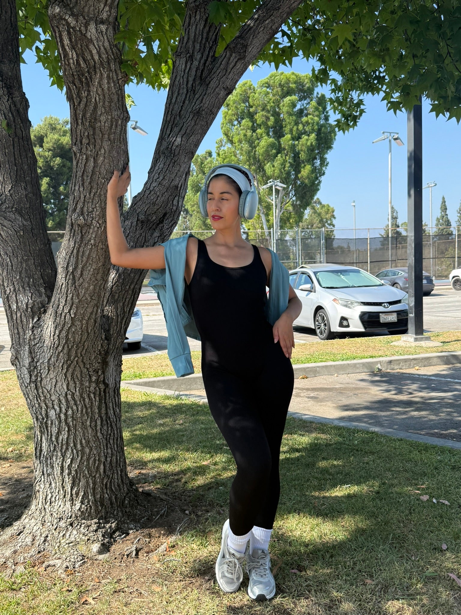 Seamless Ribbed Tummy Control Jumpsuit