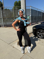 Seamless Ribbed Tummy Control Jumpsuit