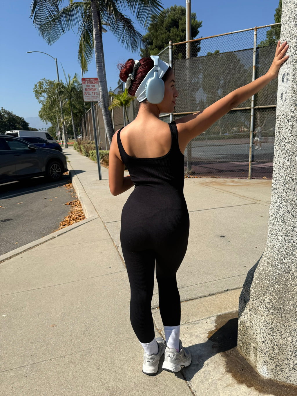 Seamless Ribbed Tummy Control Jumpsuit