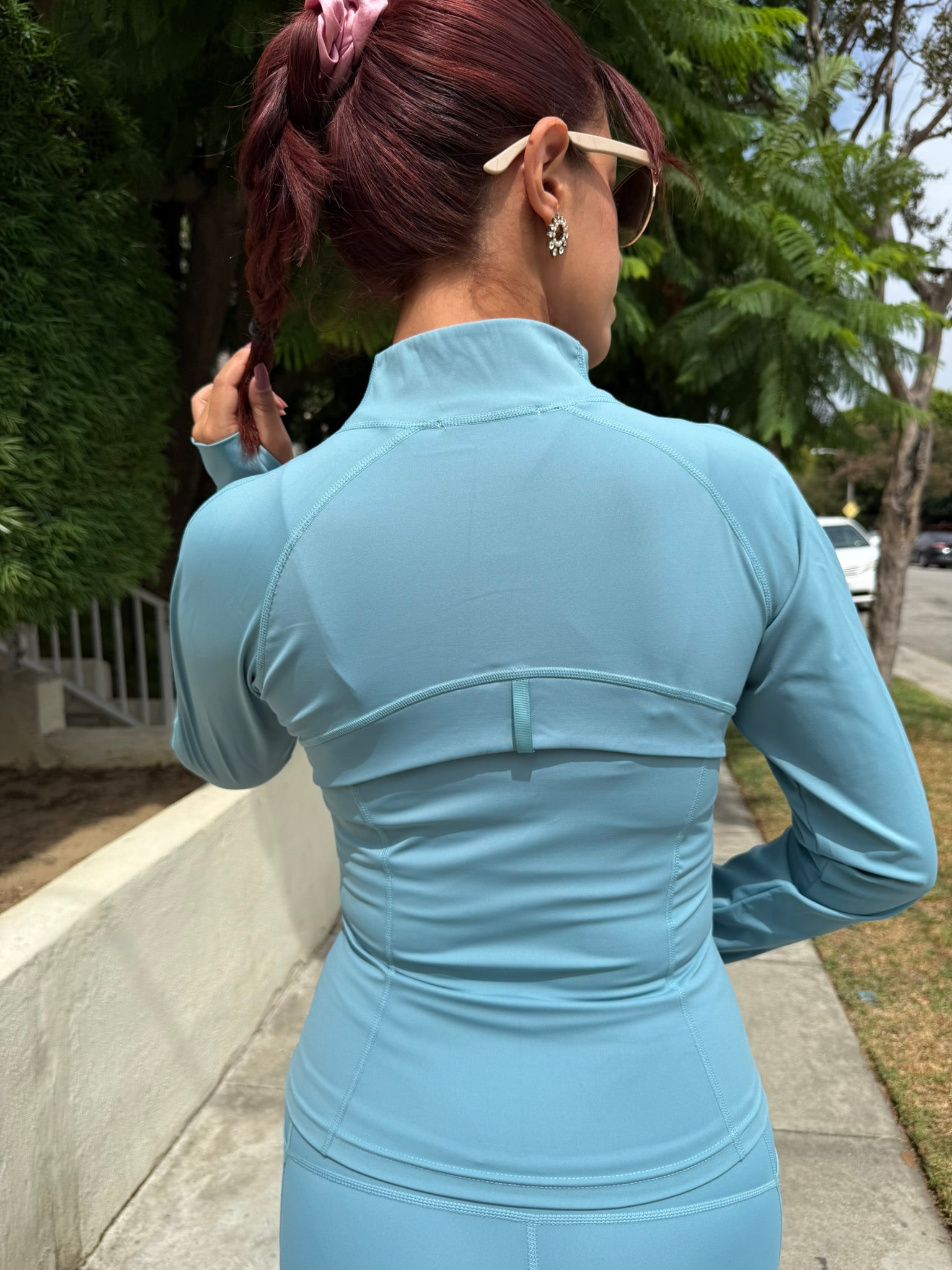 Aqua Blue Sculpt Define Jacket