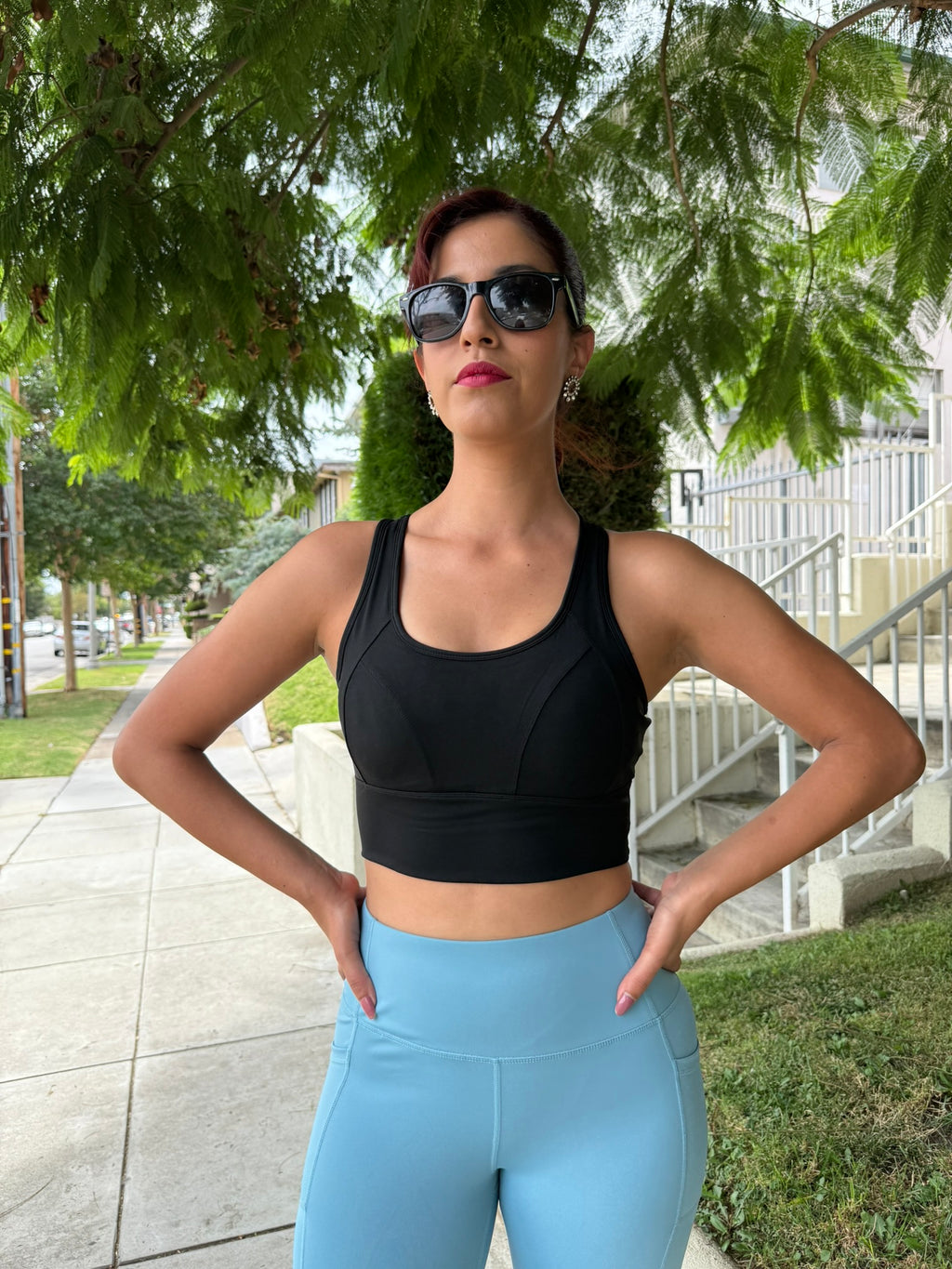 Aqua Blue High Waist Leggings