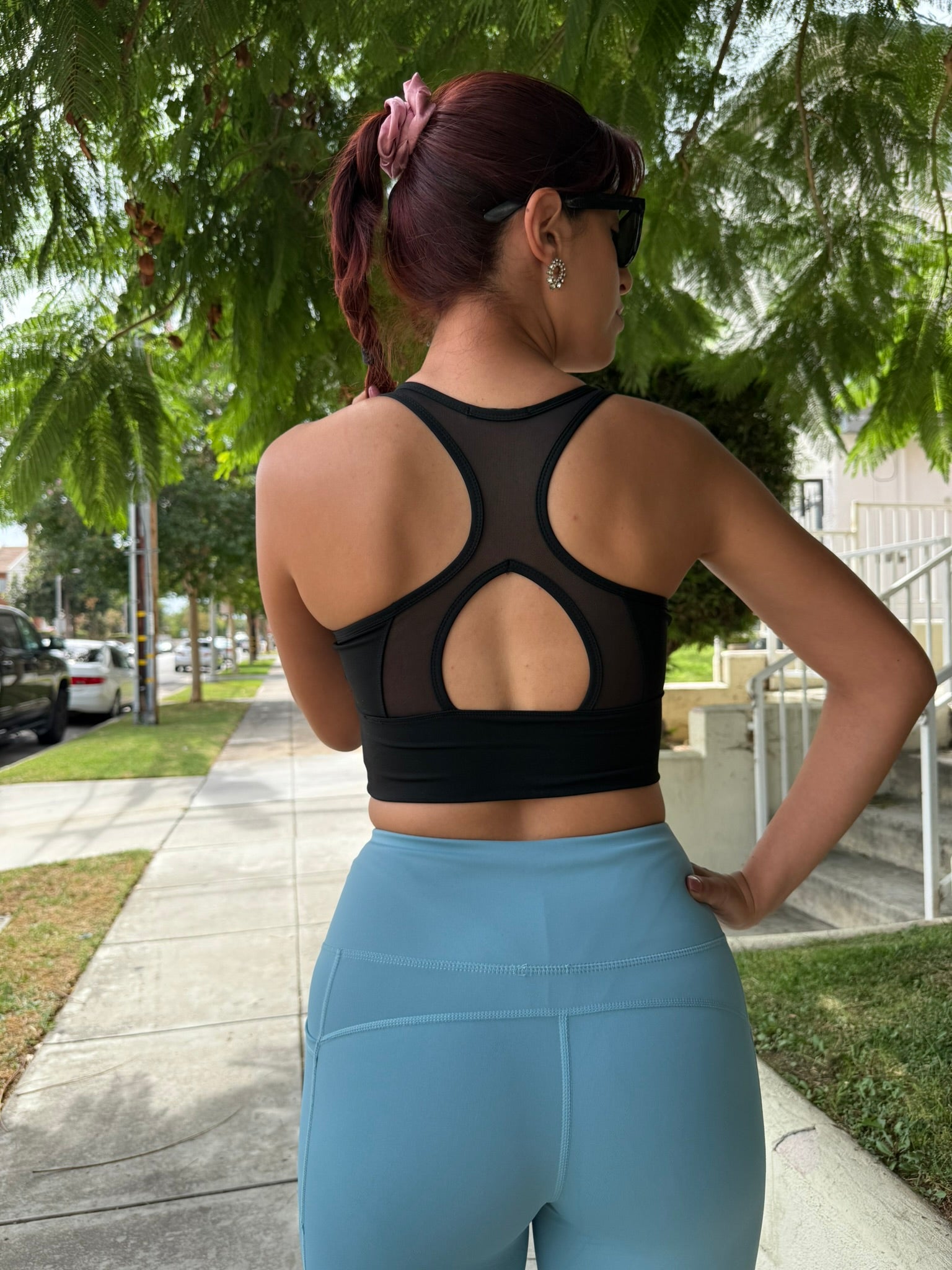 Aqua Blue High Waist Leggings