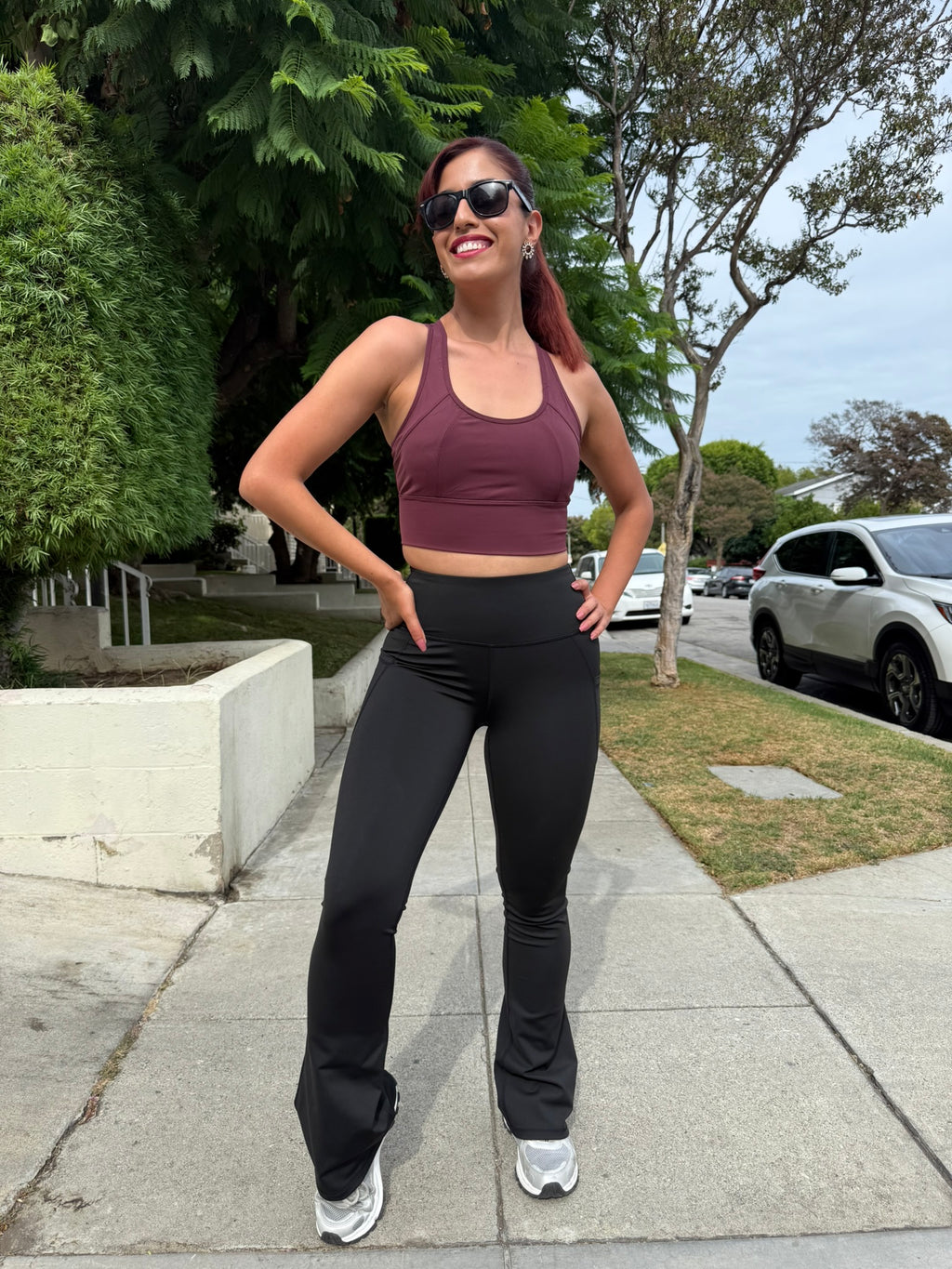 Black High Waist Flare Yoga Leggings