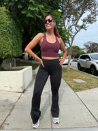 Black High Waist Flare Yoga Leggings