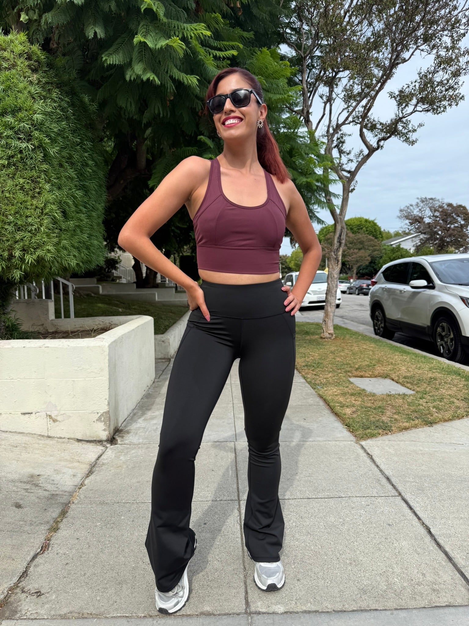 Black High Waist Flare Yoga Leggings