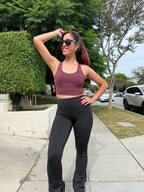 Black High Waist Flare Yoga Leggings