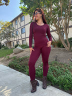 Burgundy Thermal Soft Long Sleeve & Legging Set