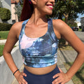 Ocean Bloom Floral Sports Bra