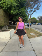 Lilac Purple Ribbed Workout Top