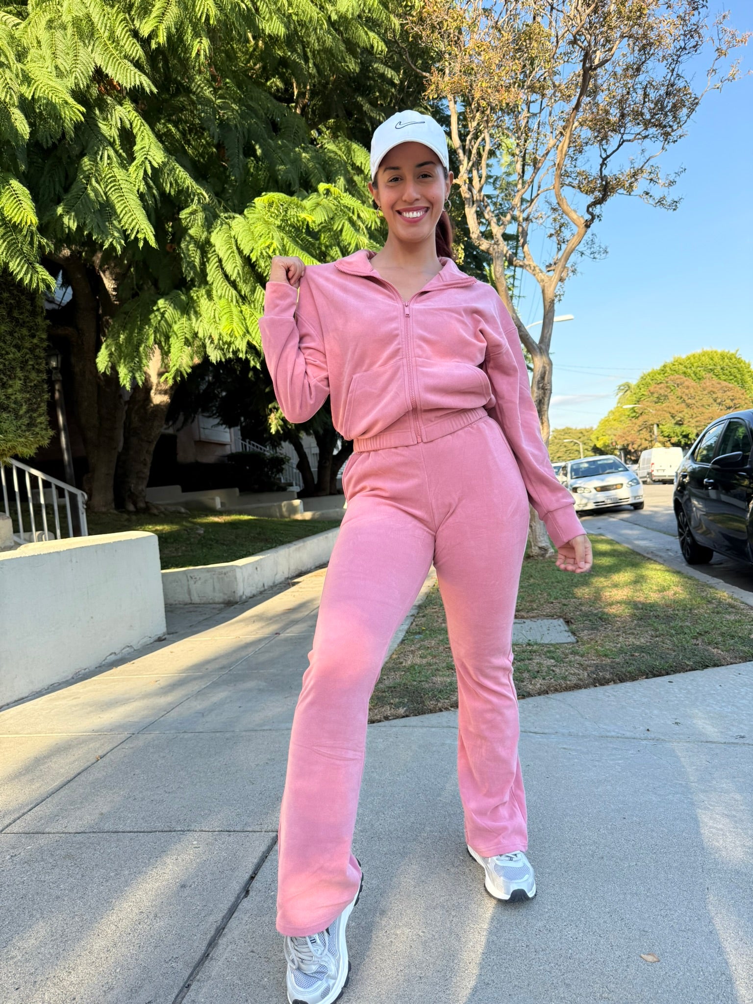 Pink Ultra Soft Midweight Track Jacket and Joggers Set