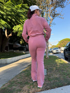 Pink Ultra Soft Midweight Track Jacket and Joggers Set