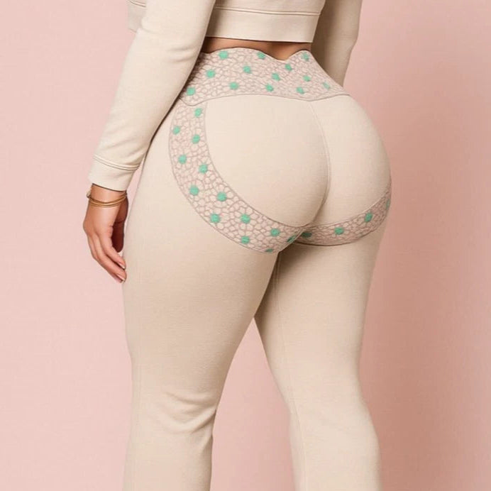 Navy Blue Thermal Butt Lifting Flare Leggings