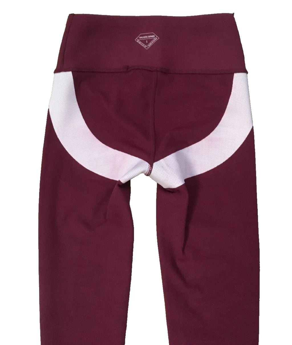 Burgundy Fleece Butt Lifting Leggings