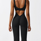 Black Flare Sculpt & Flow Jumpsuit