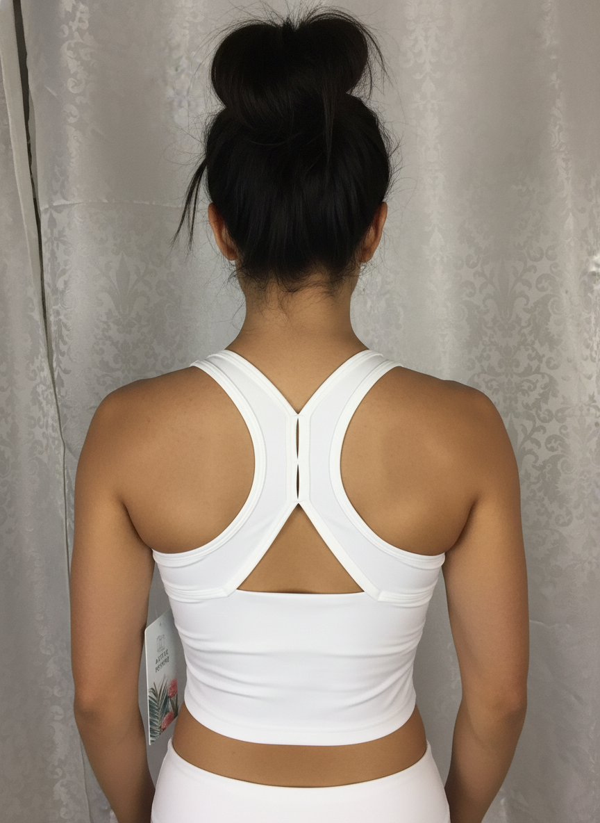 Ivory White Sports Tank Top